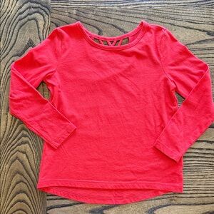 Old Navy Girls Long Sleeve ❤️R E D❤️ Top w/ Cutout